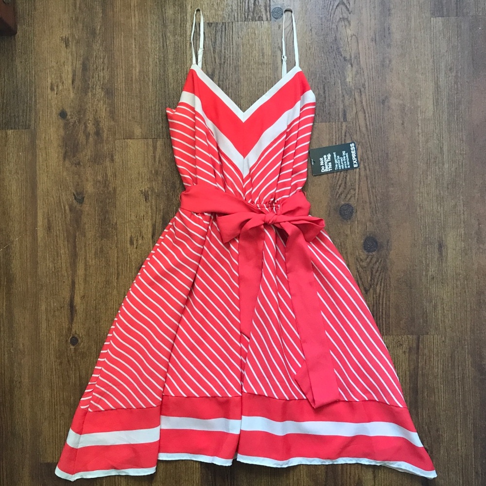 NWT Asymmetrical Hem Striped Dress